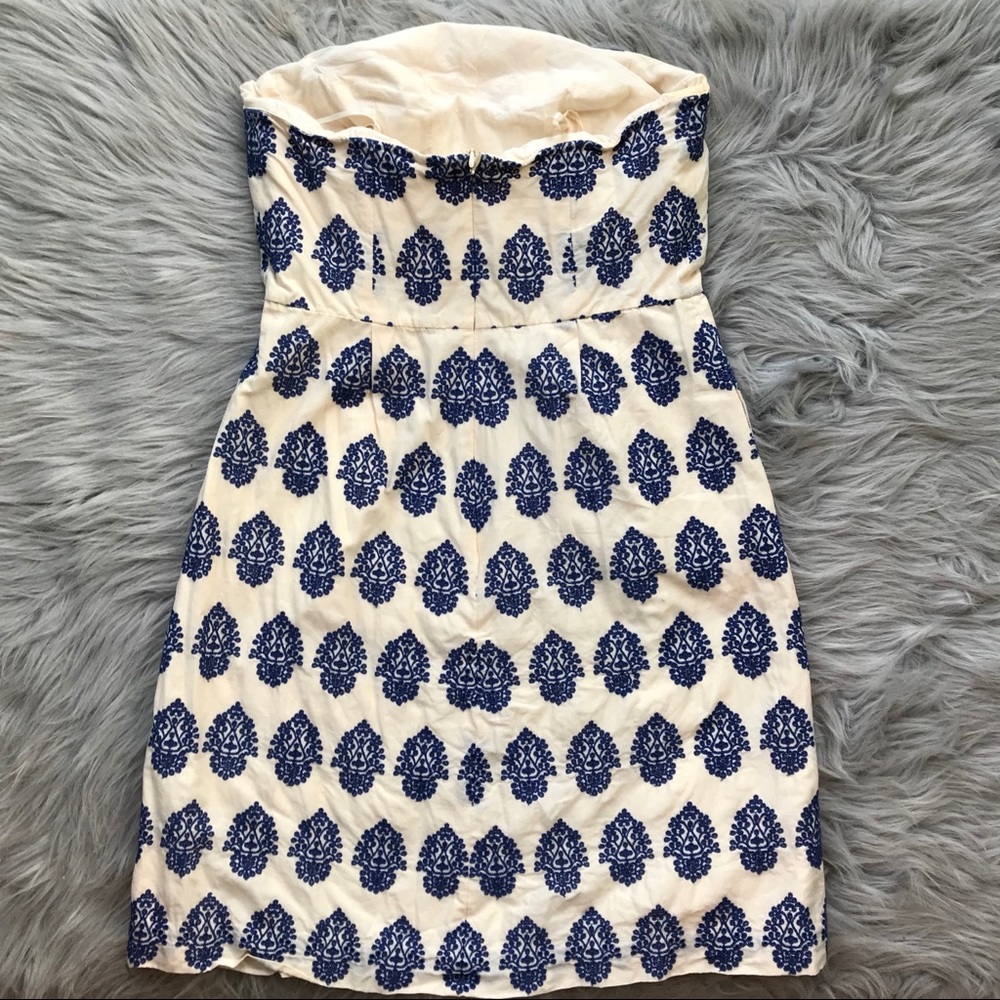J. Crew Filigree-Embroidered Strapless Beach Dress - Picture 4 of 11